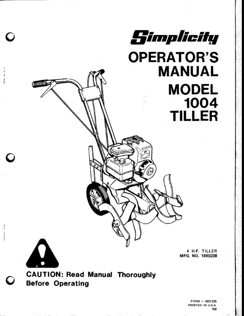 Simplicity 1004 User manual