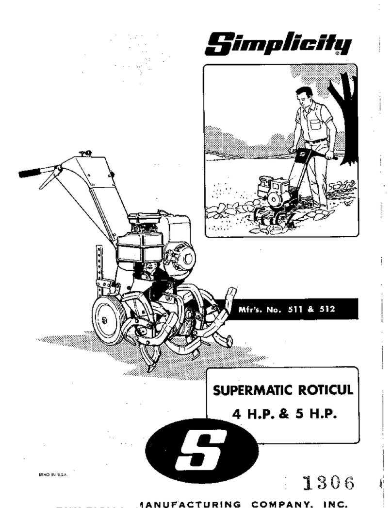Simplicity 511 User manual