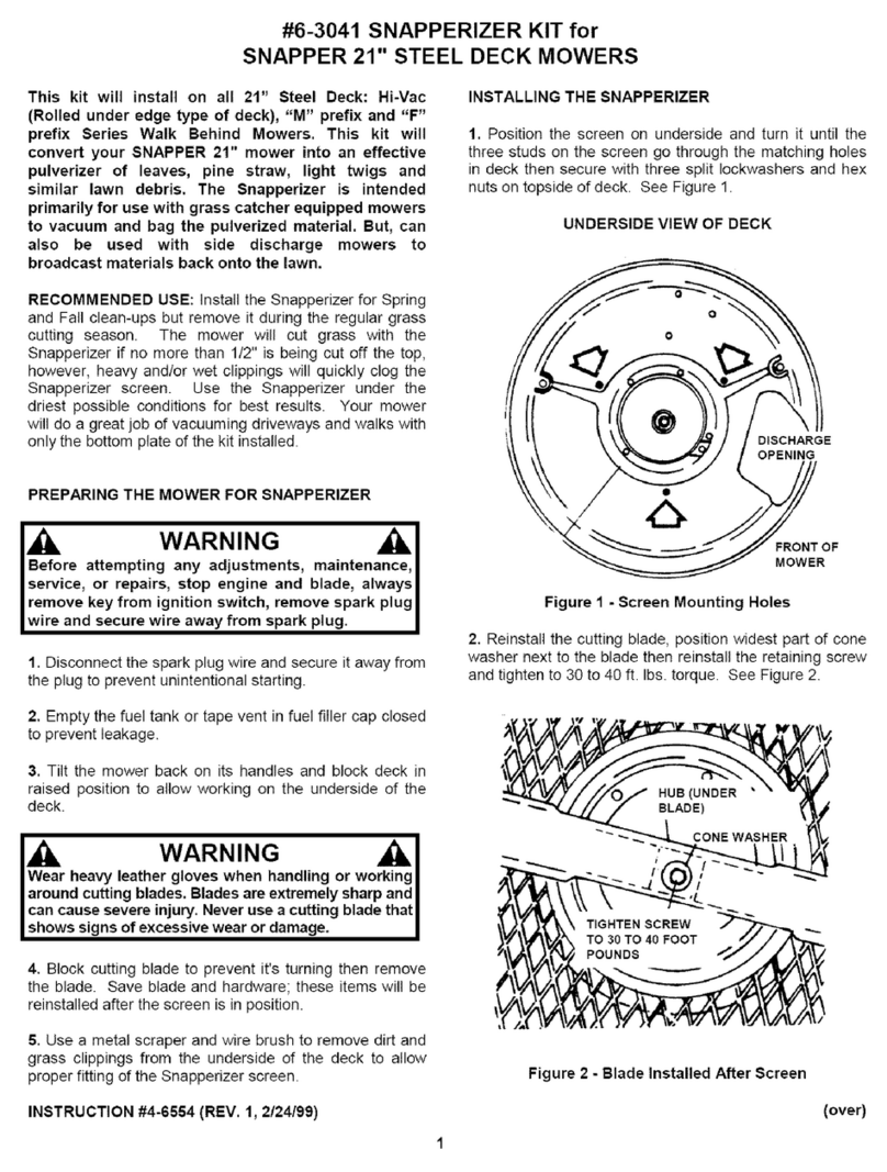 Snapper 6-3041 User manual