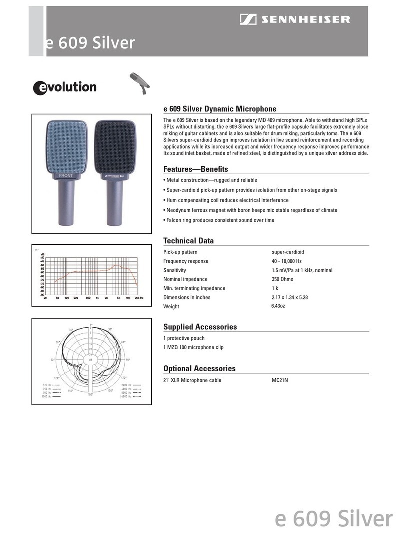 Sennheiser e 609 silver User manual