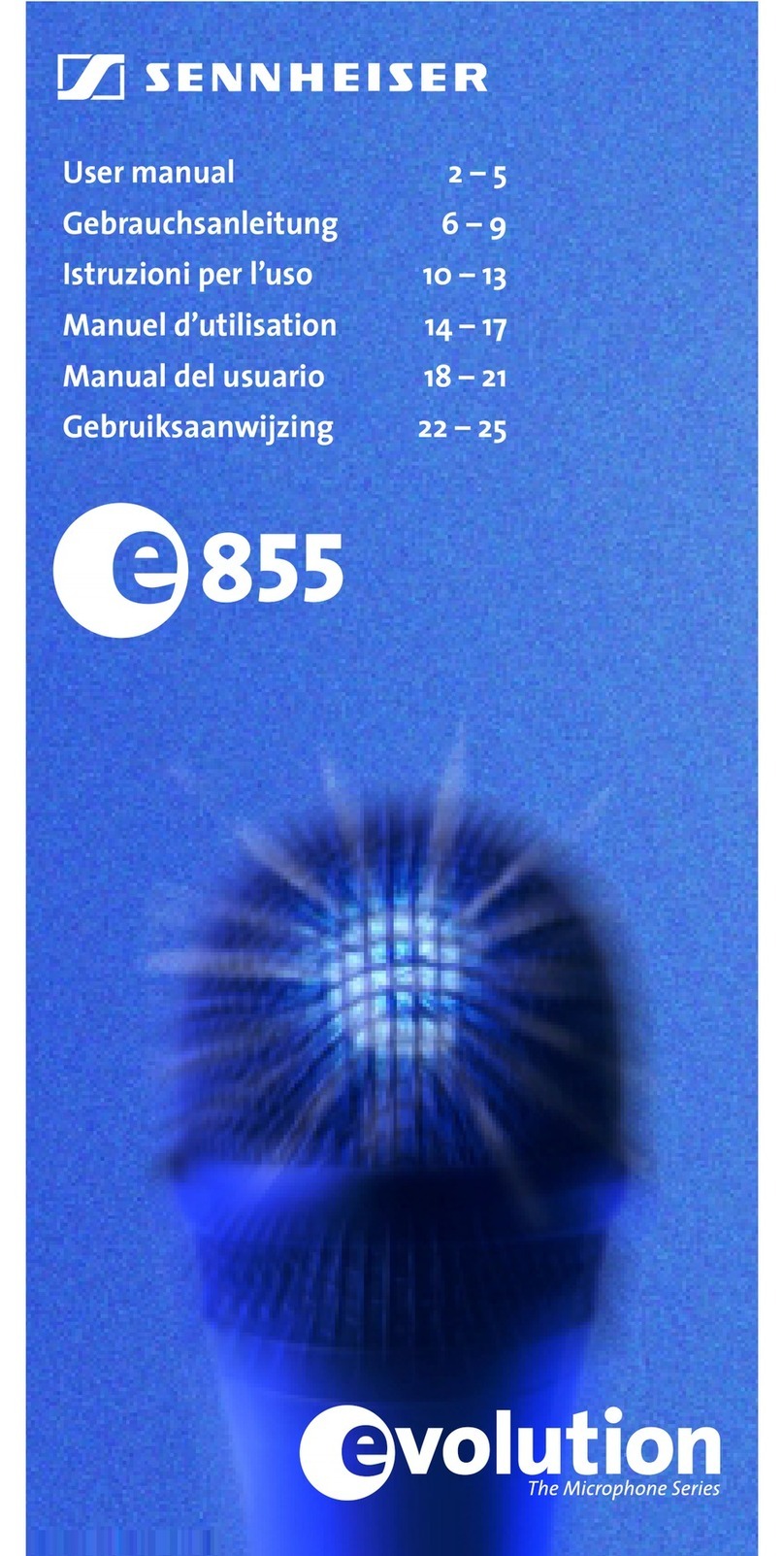 Sennheiser e 855 User manual