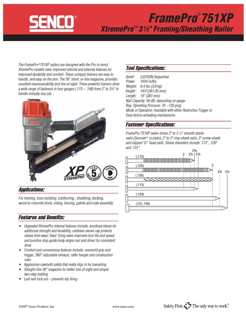 Senco FramePro 751XP User manual Senco FramePro 751XP User manual