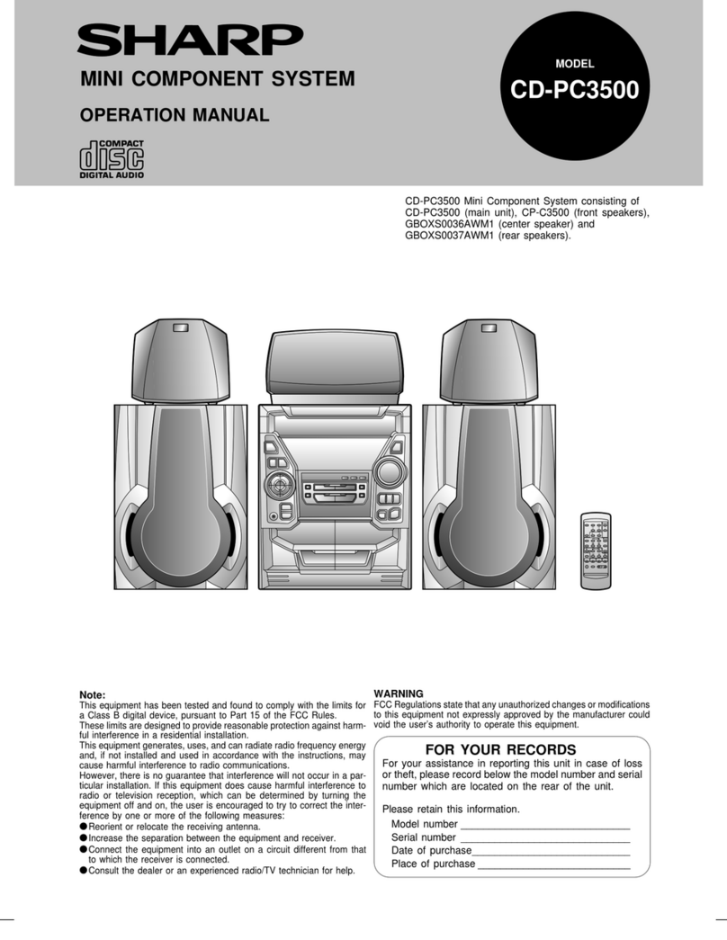 Sharp CD-PC3500 User manual