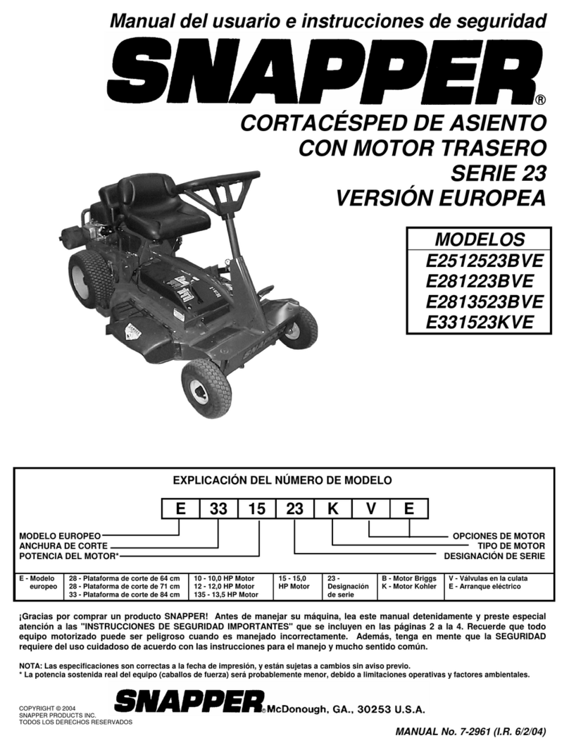 Snapper E2512523BVE, E2812523BVE, E281 User guide