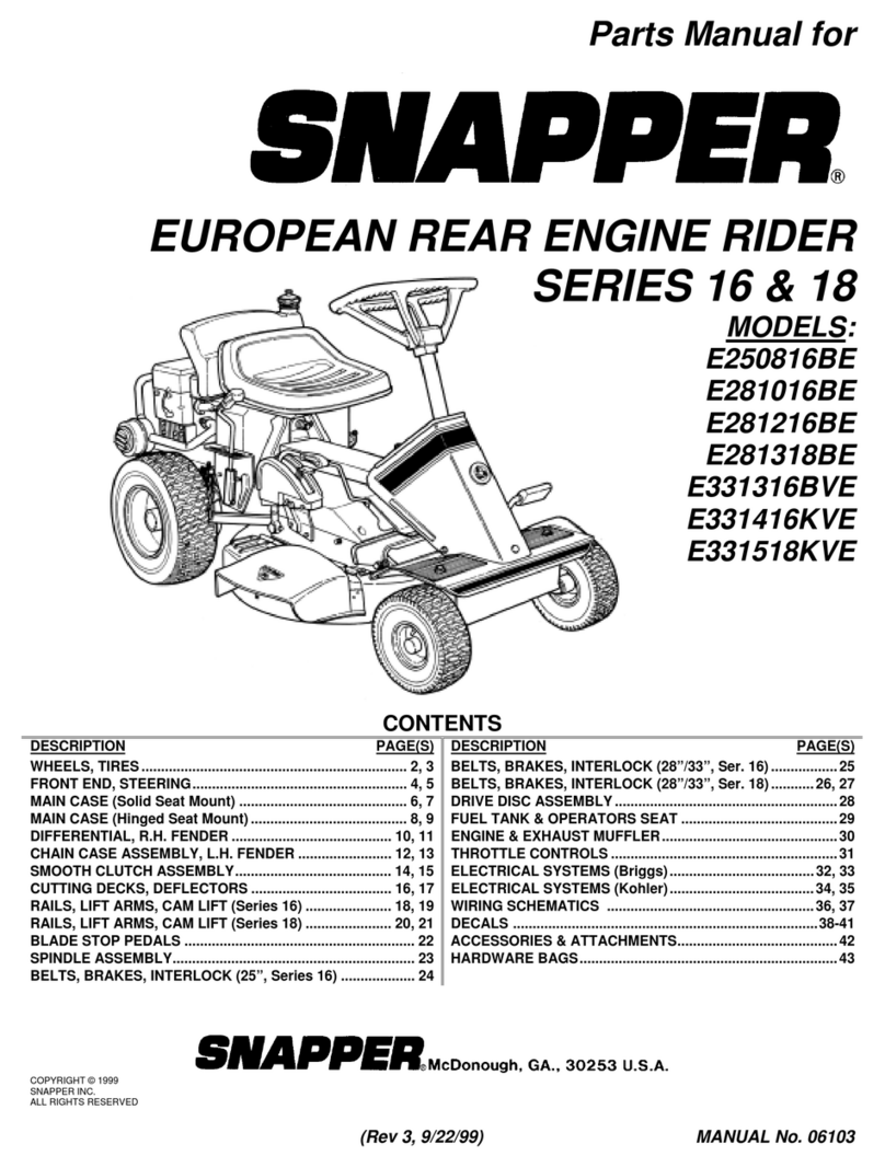 Snapper E250816BE User manual