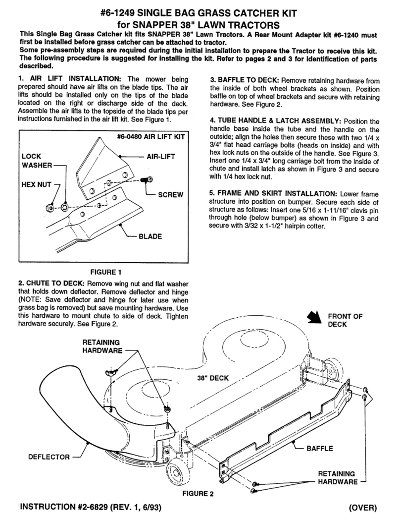 Snapper 6-1249 User manual