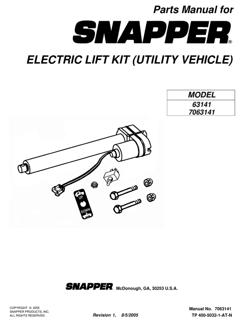 Snapper 63141 User manual
