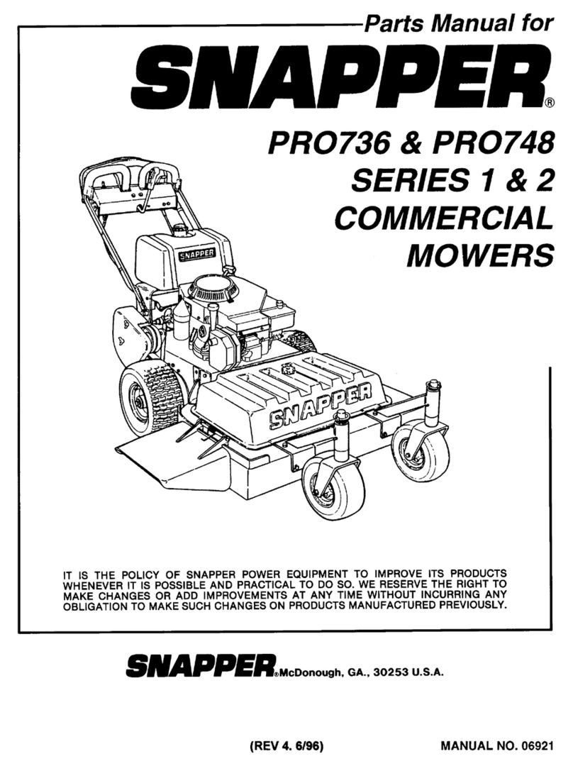 Snapper PRO748 User manual