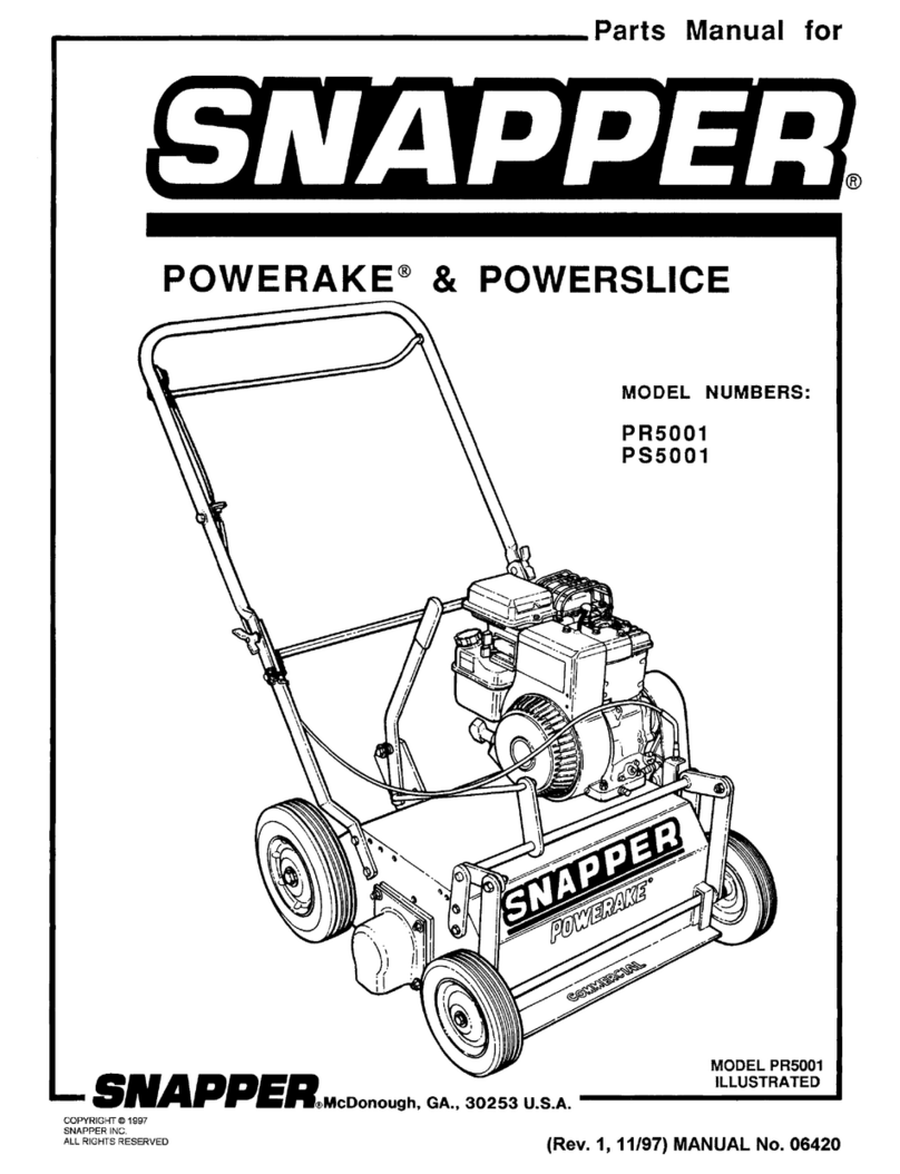 Snapper PR5001 User manual