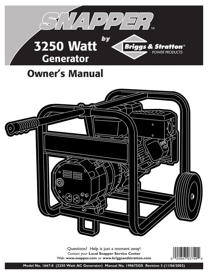 Snapper 3250 User manual