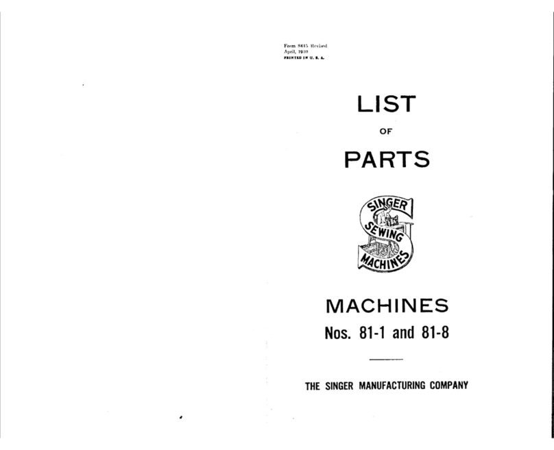 Singer 81-1 User manual