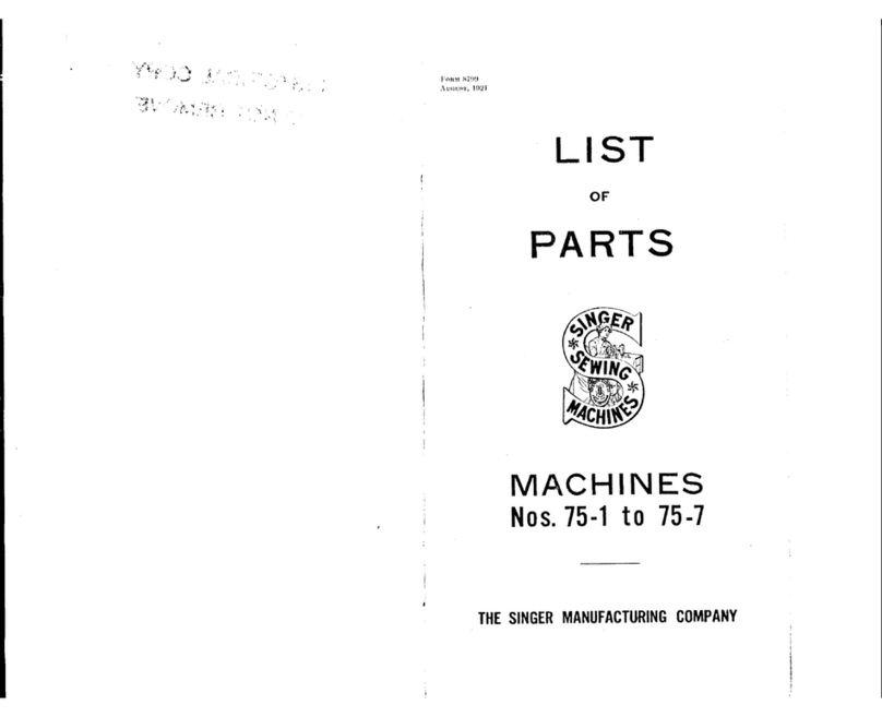 Singer 75-1 User manual