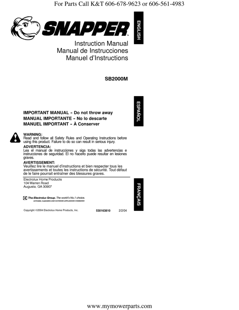 Snapper SB2000M User manual