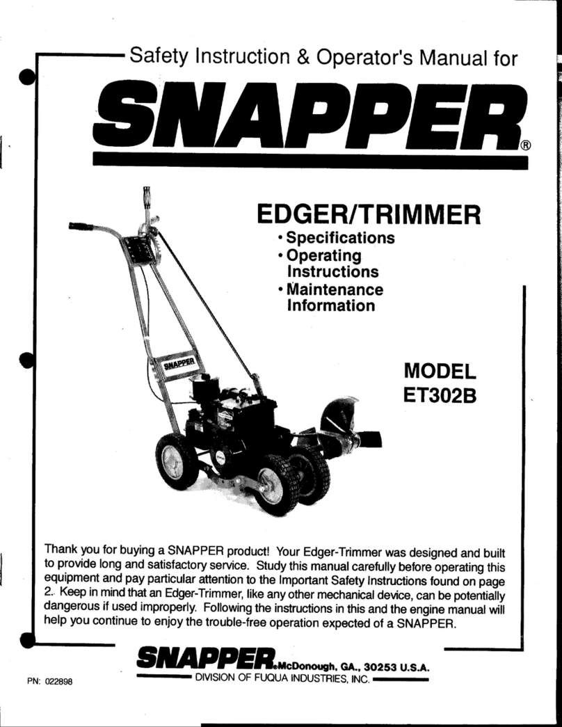 Snapper ET302B Installation instructions