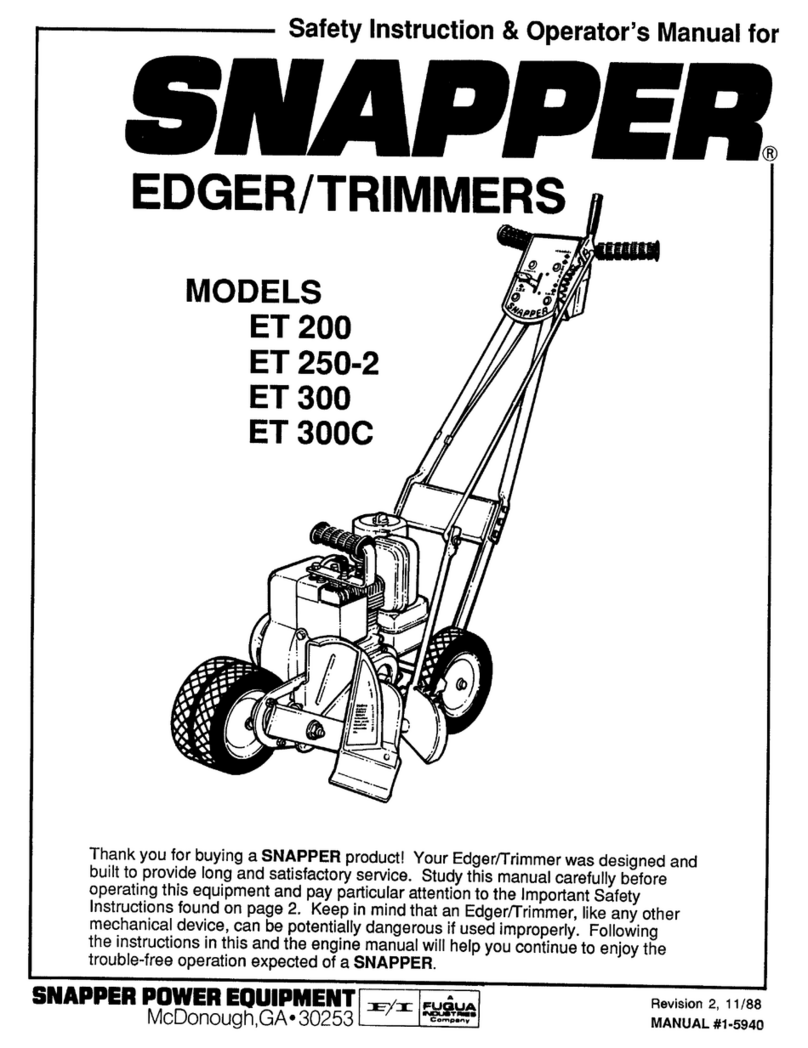 Snapper ET 200 Operation and maintenance manual