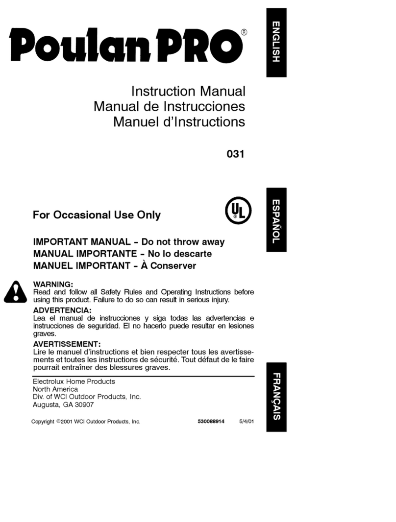 Poulan Pro 31 User manual