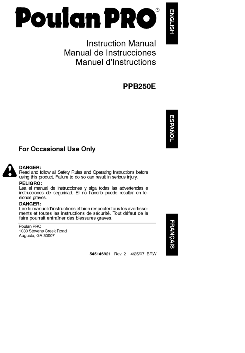 Poulan Pro PPB250E User manual