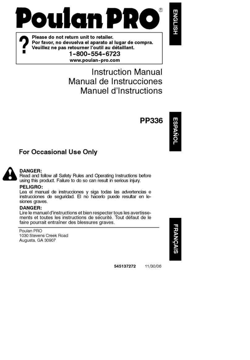 Poulan Pro PP336 User manual