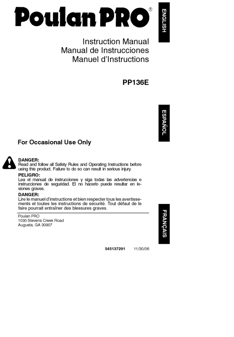 Poulan Pro PP136E User manual