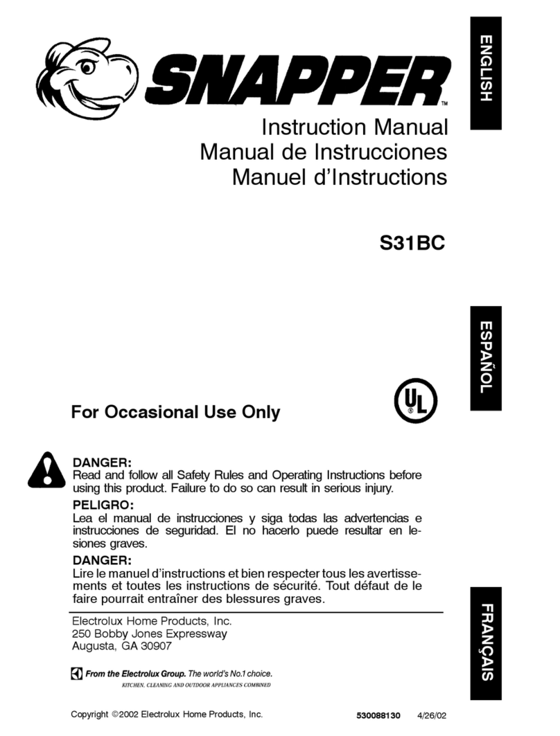 Snapper S31BC User manual