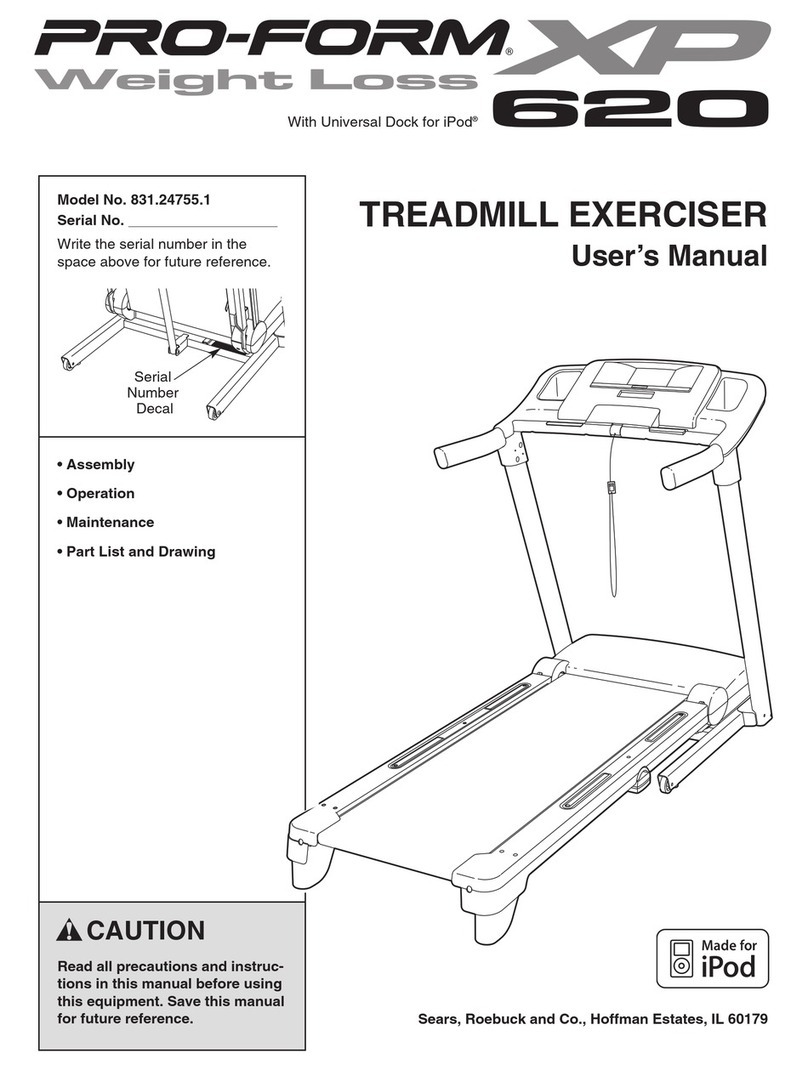 Pro-Form 620 User manual