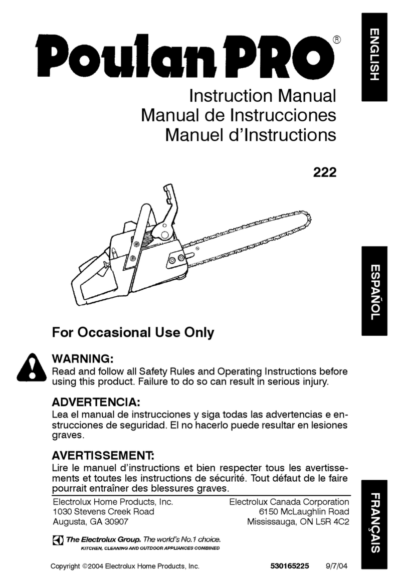 Poulan Pro 222 User manual
