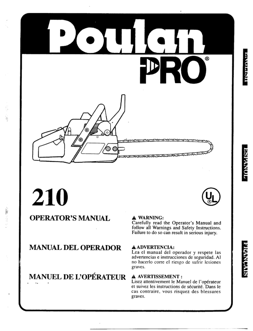 Poulan Pro 210 User manual