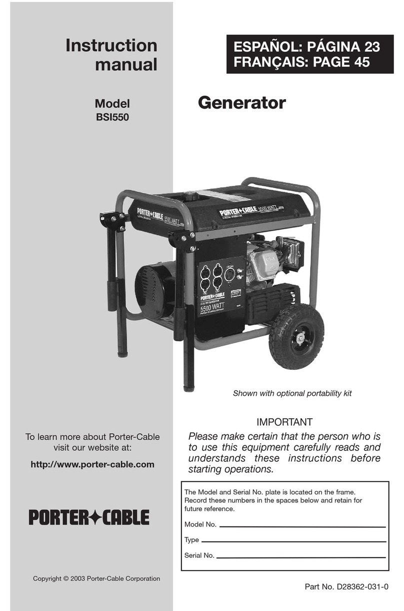 Porter-Cable D28362-031-0 User manual