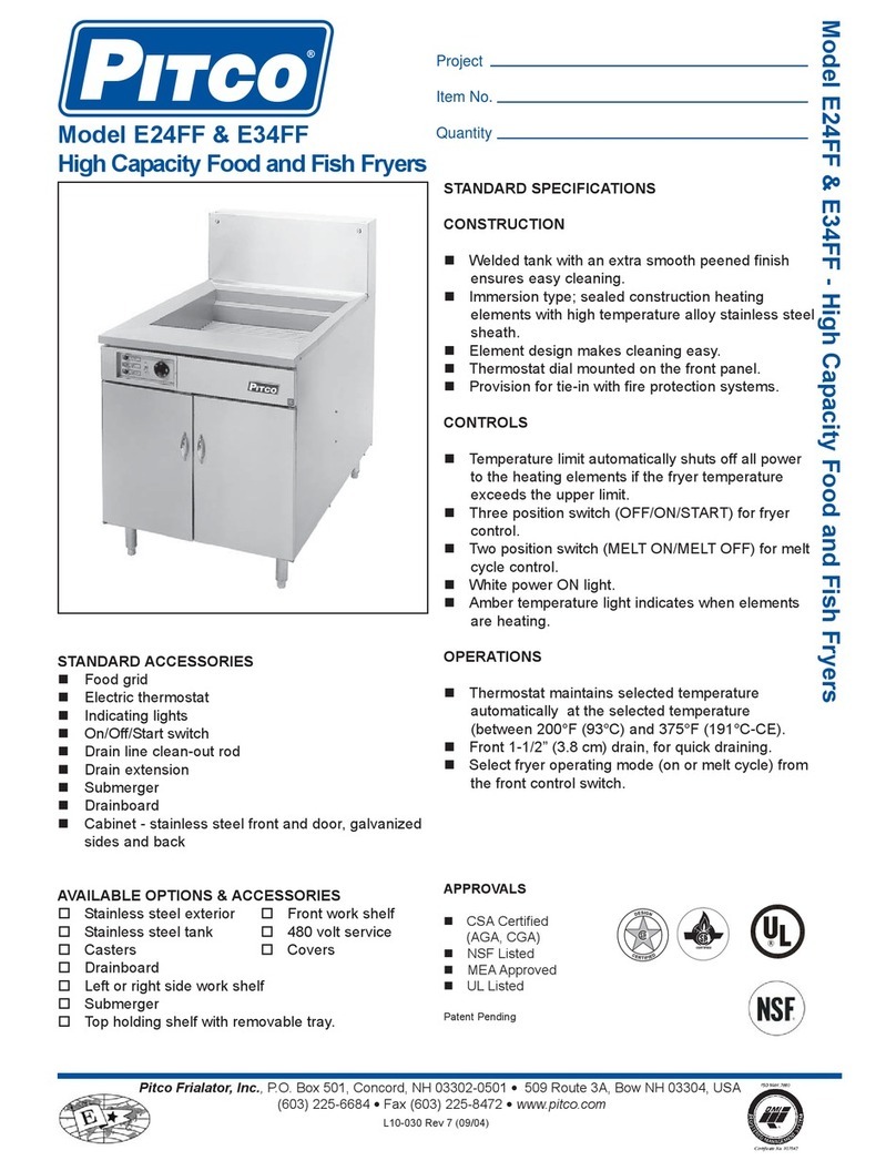 Pitco E24FF User manual
