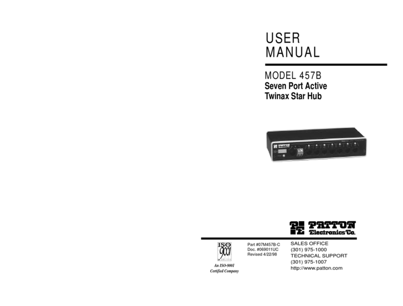 Patton electronics 457B User manual