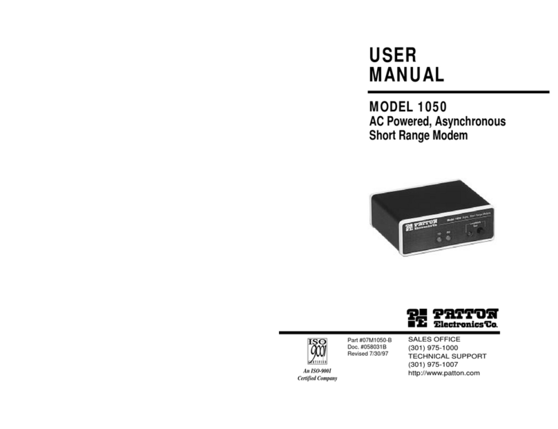 Patton electronics 1050patton User manual