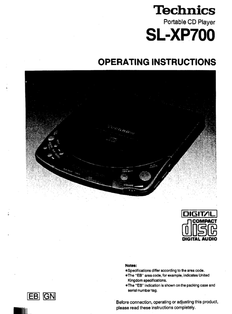 Technics SL-XP700 User manual