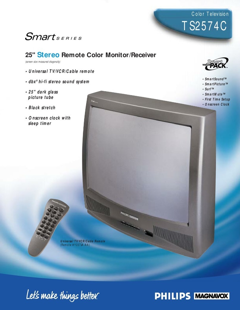 Philips COLOR TV 25 INCH TABLE TS2574C User manual