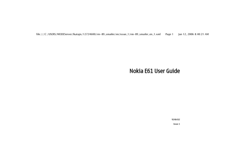 Nokia E61 User manual