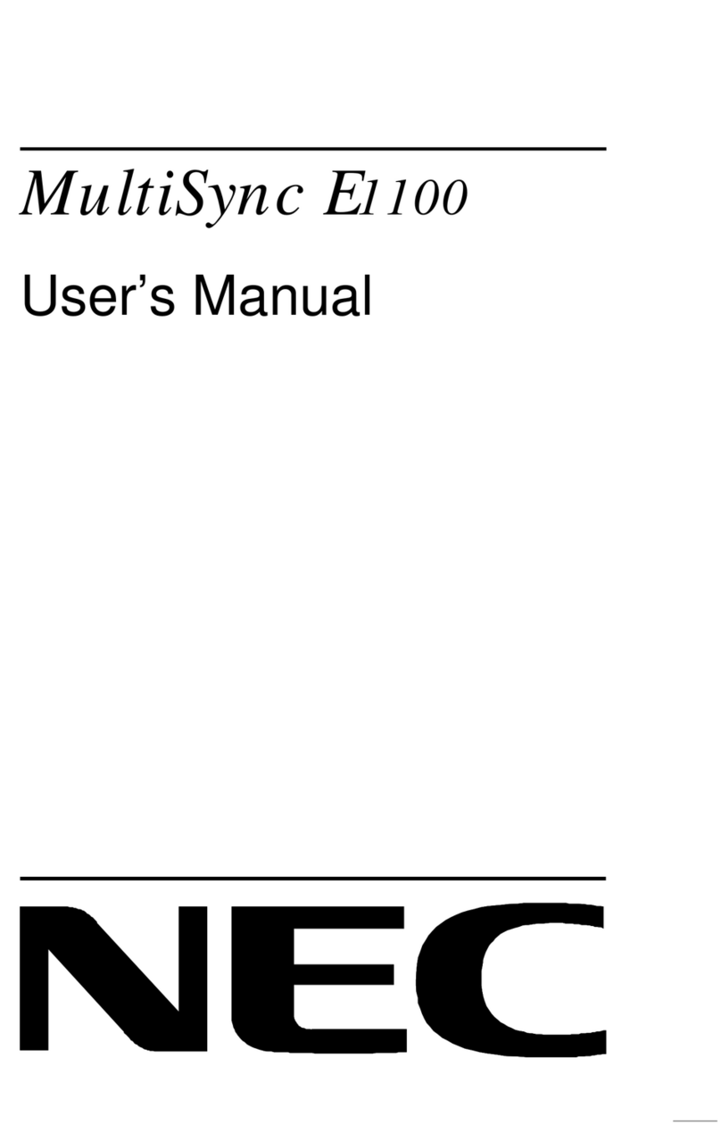 NEC MultiSync E1100 User manual