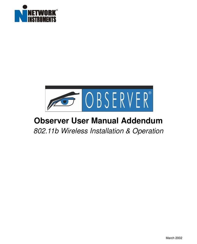 Network Instruments Observer Installation and operating instructions