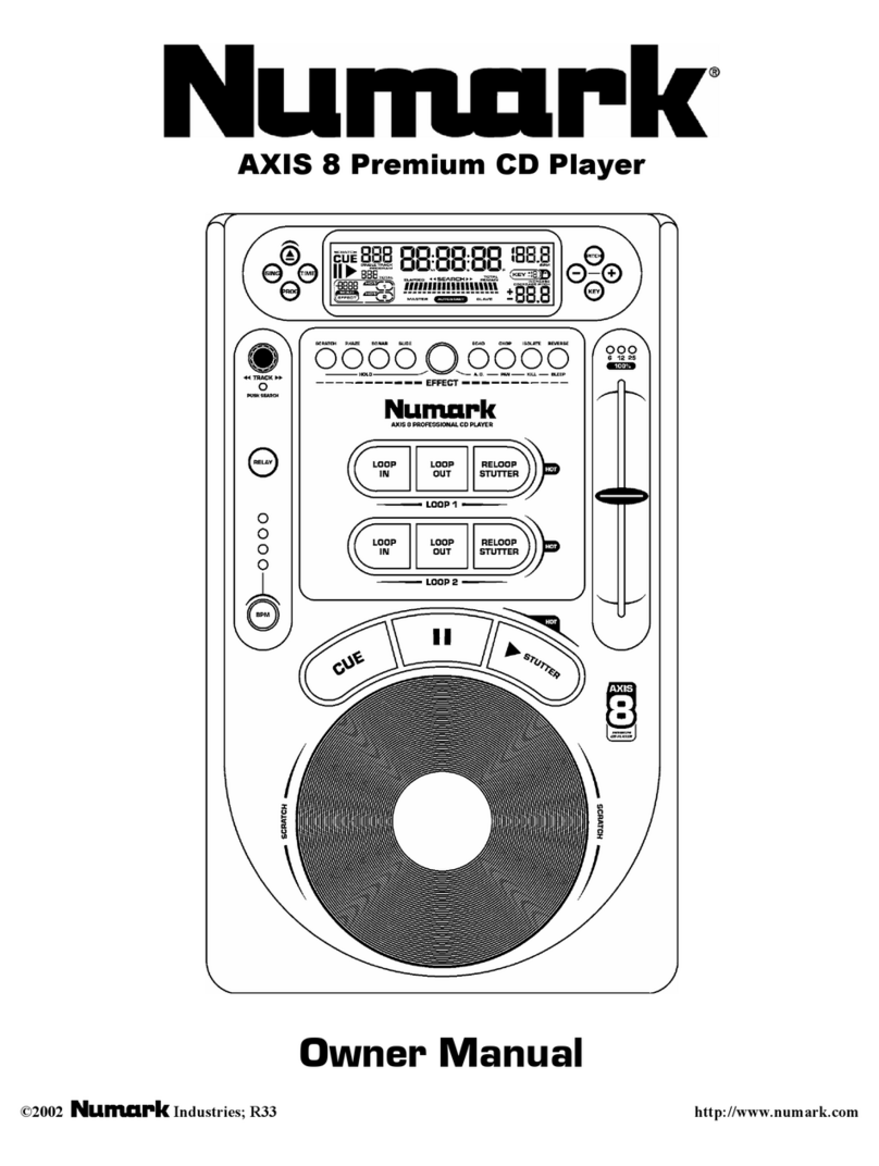 Numark AXIS 8 User manual
