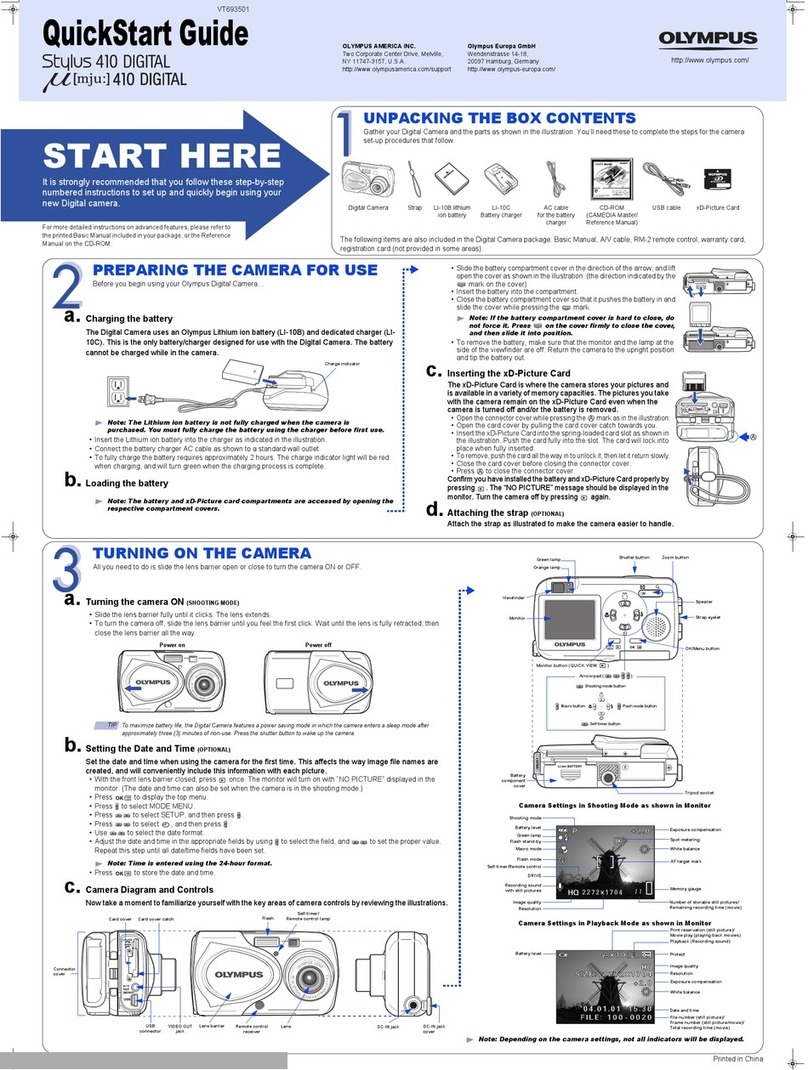 Olympus u[MJU:] 410 User manual