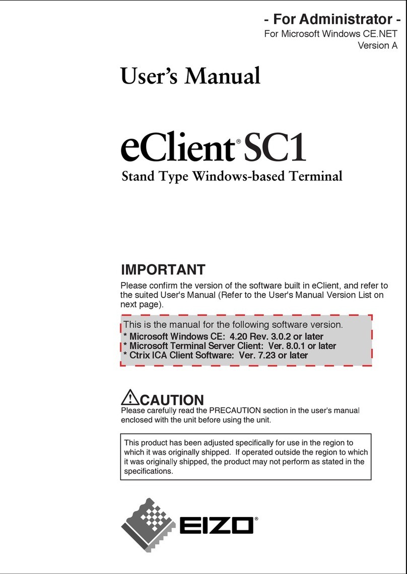 Eizo eClient SC1 User manual