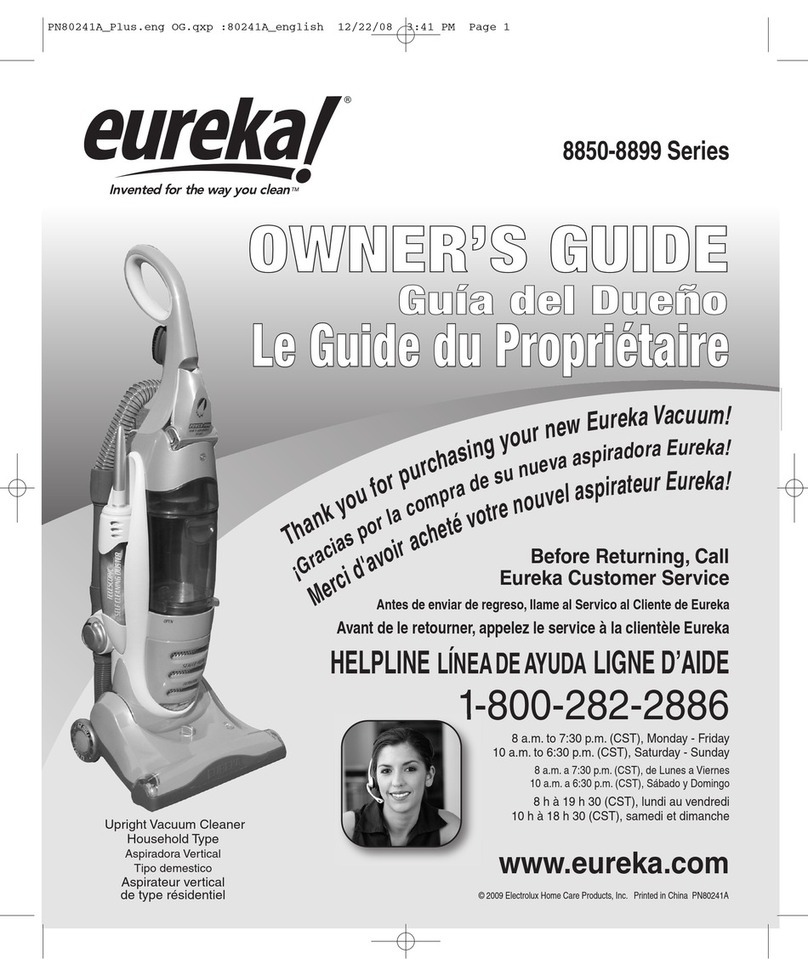 Eureka 8851AVZ User manual