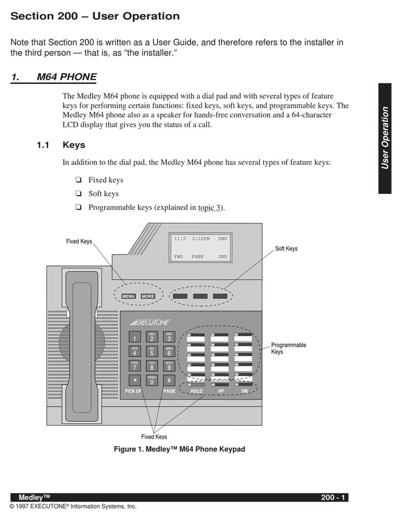 Executone Systems 84600 User manual