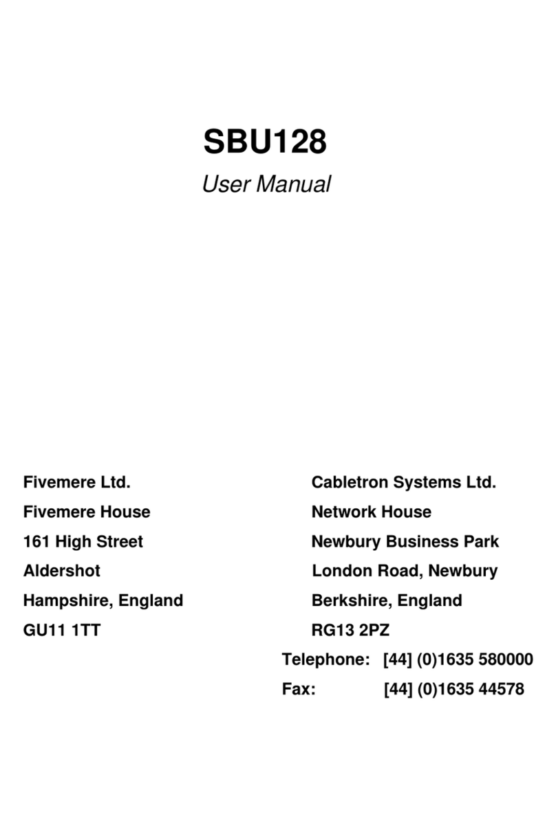 Cabletron Systems SmartSwitch SBU128 User manual