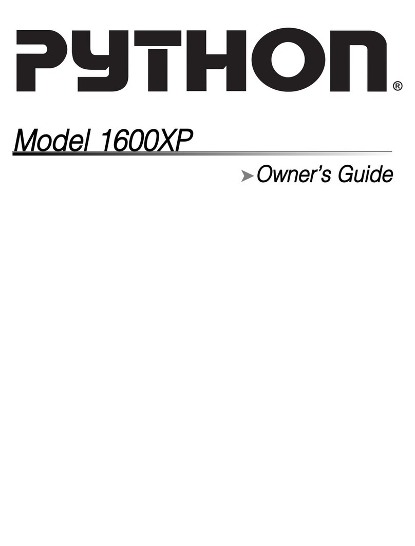 Python 1600XP User manual