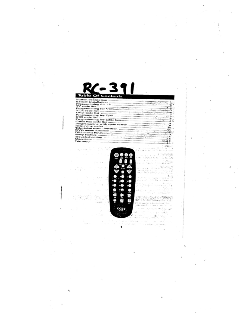 Coby RC-391 User manual