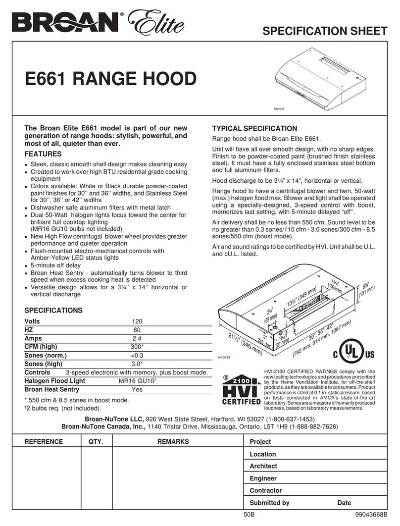 NuTone E661 User manual