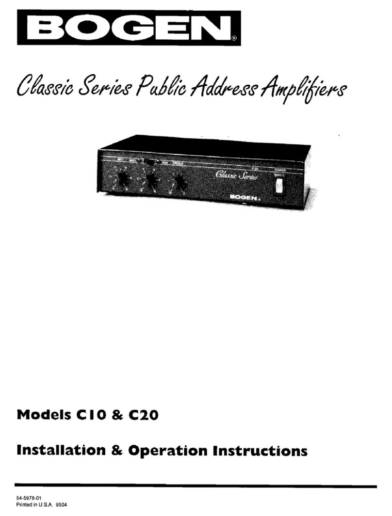 Bogen C10 User manual