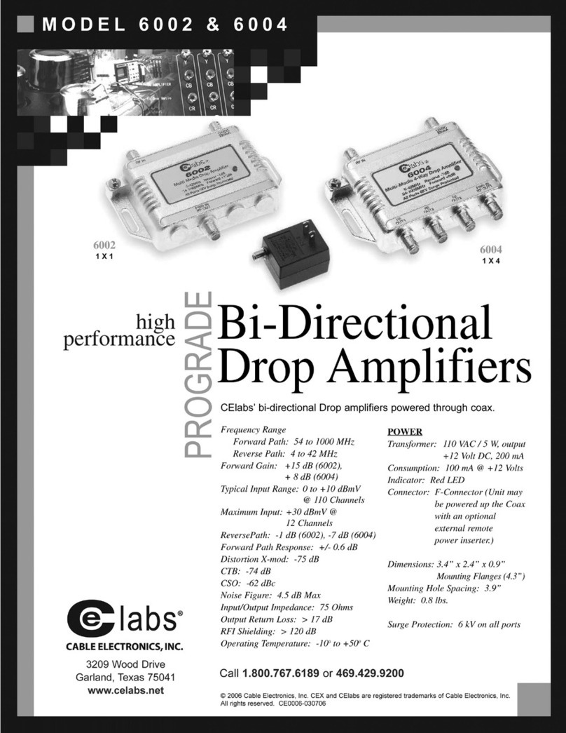 Cable Electronics 6002 User manual
