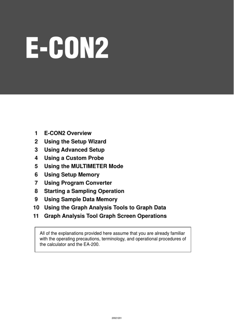 Casio E-CON2 Operating manual