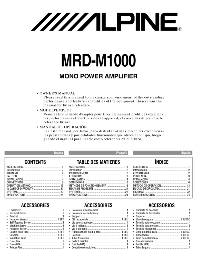 Alpine MRD-M1000 User manual