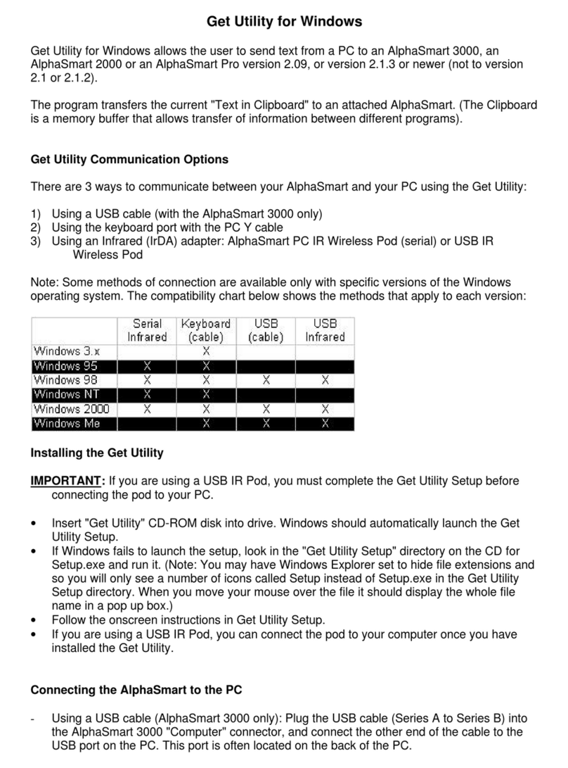 Alphasmart AS 3000 User manual